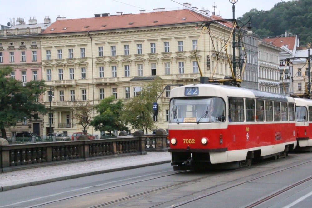 Tram over River Vitava