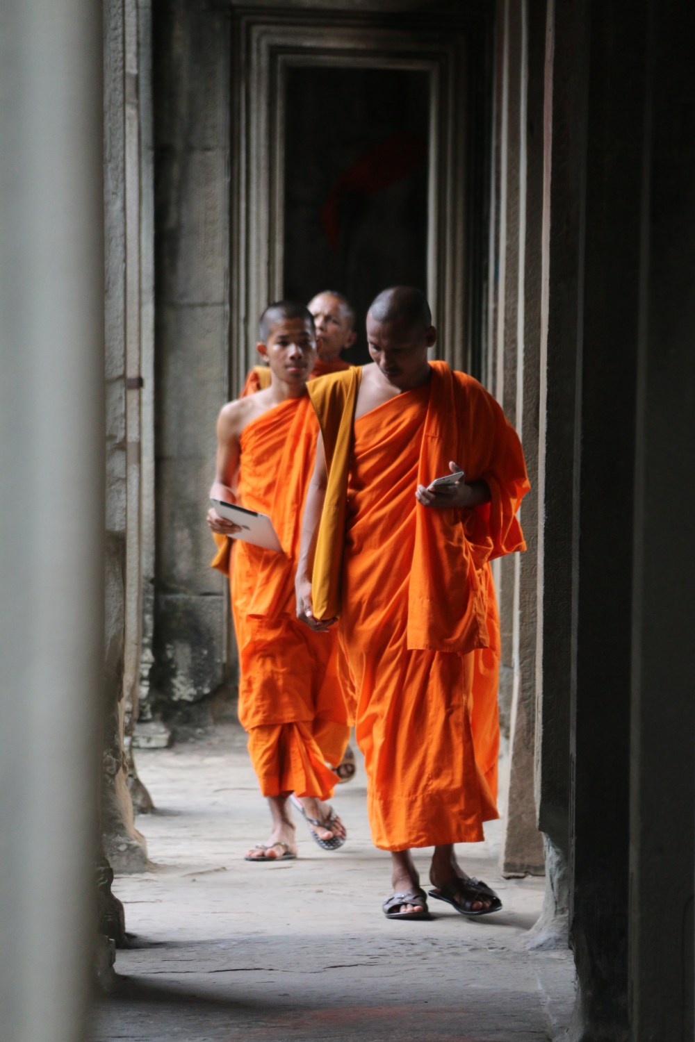 Monks with gadgets!